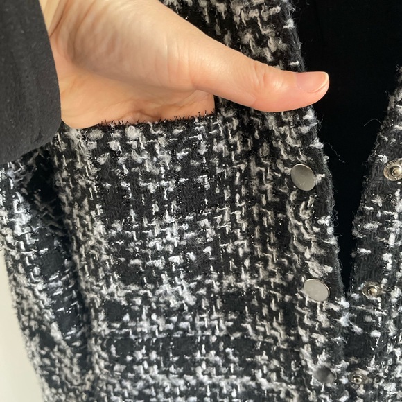 Suncoo Paris Black & White Tweed  Mini Dress - Picture 4 of 13